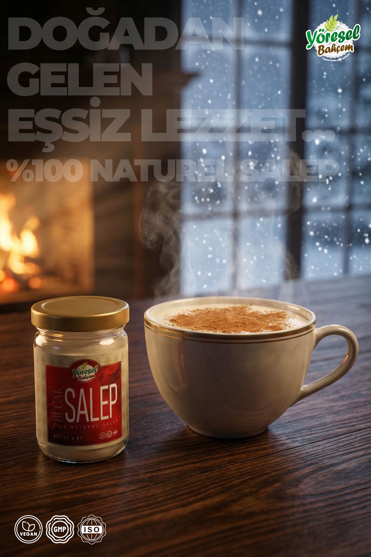 Yöresel Bahçem %100 Saf Salep Tozu – Katkısız Doğal Sahlep | Yoğun Kıvamlı Geleneksel Lezzet