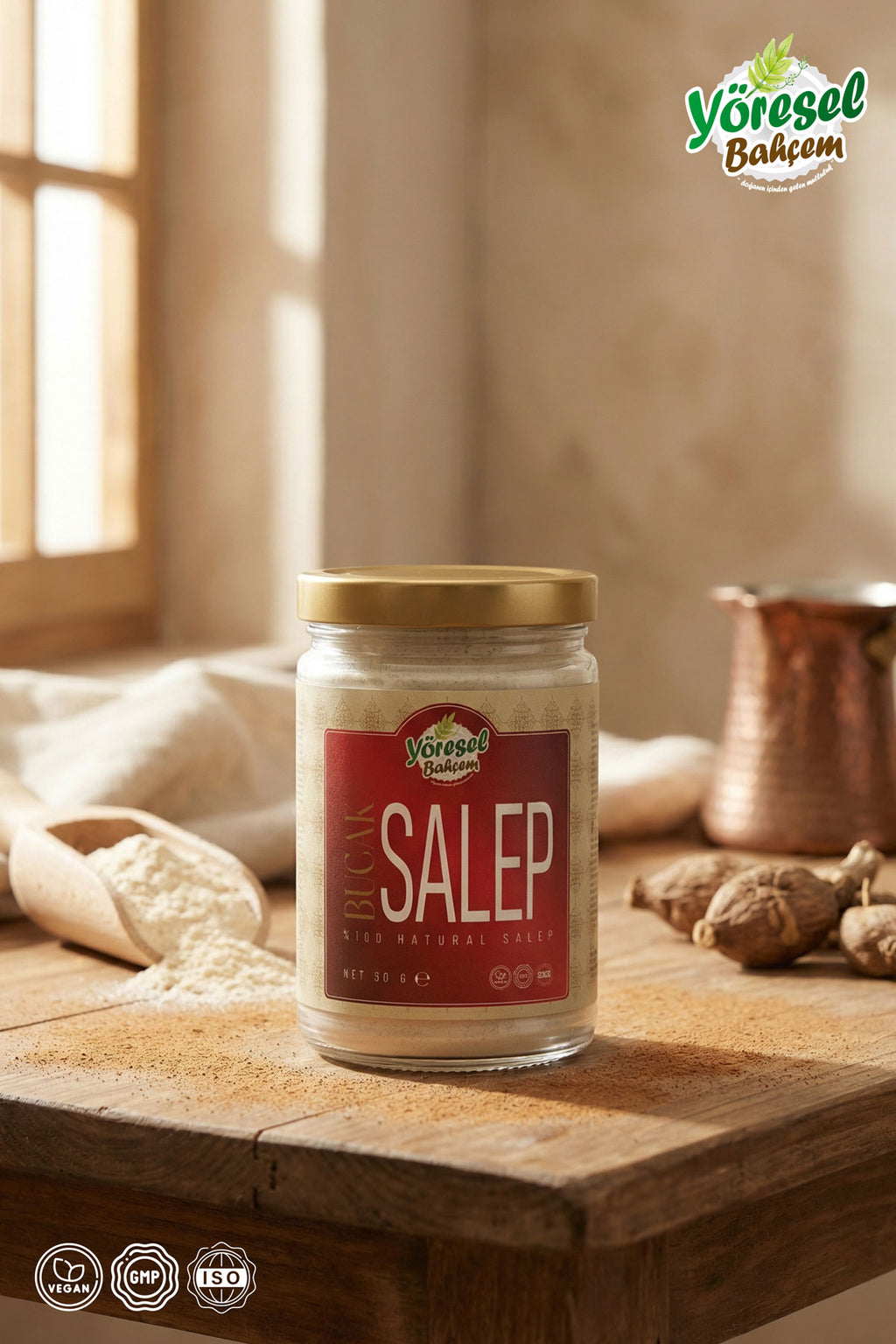 Yöresel Bahçem %100 Saf Salep Tozu – Katkısız Doğal Sahlep | Yoğun Kıvamlı Geleneksel Lezzet
