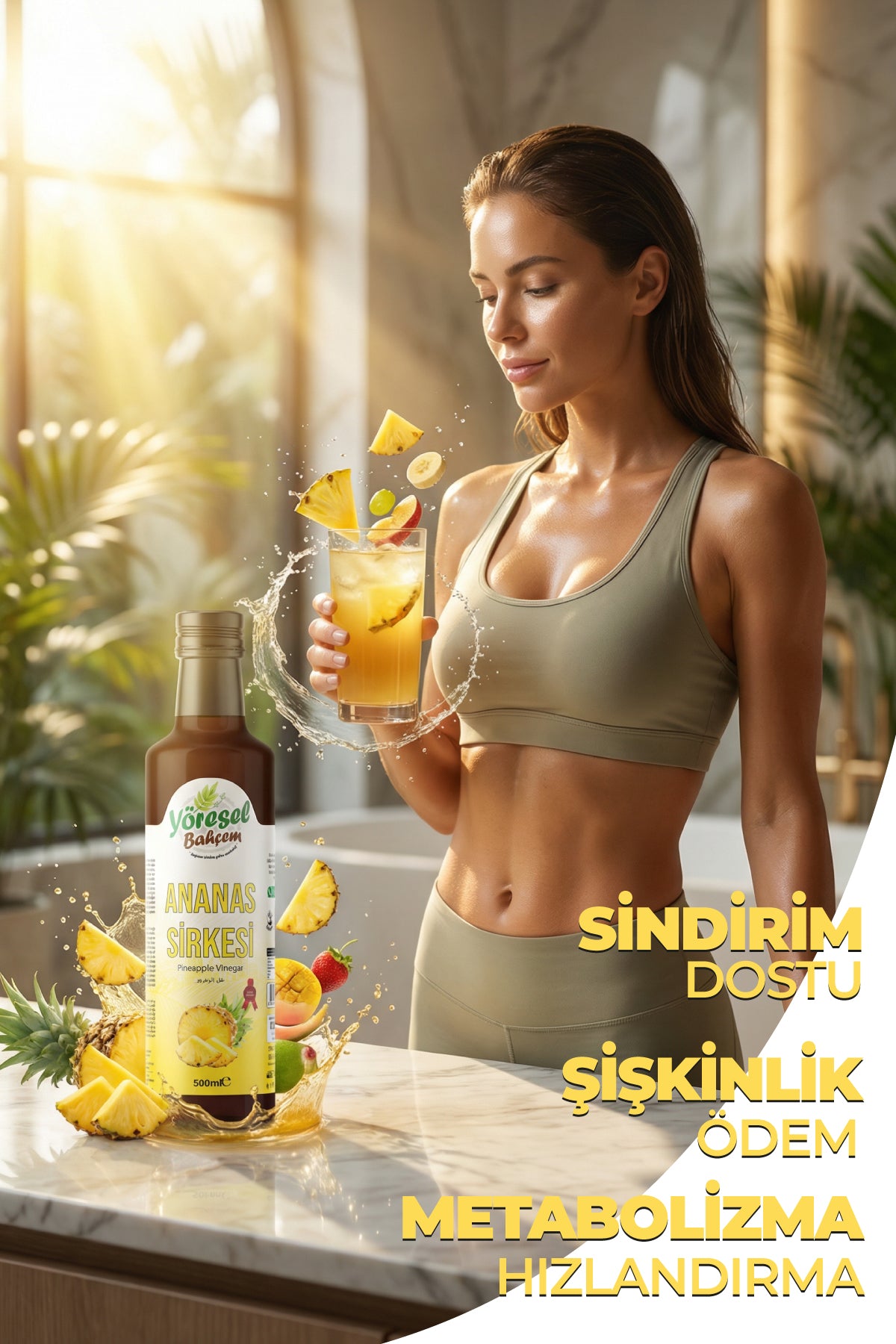 Ananas Sirkesi - Tropikal Tat ve Sağlık - Yöresel Bahçem