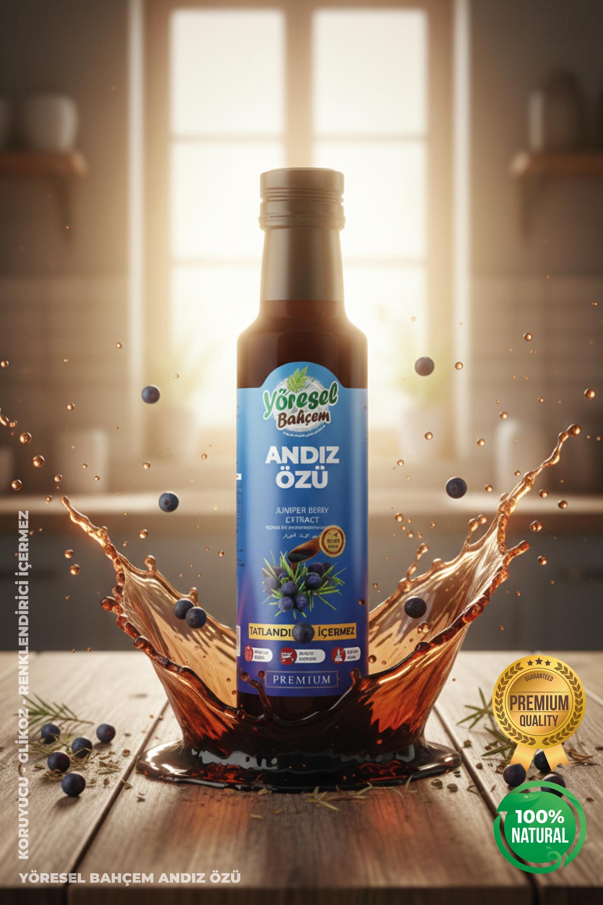 Andız Özü 350ML - Doğal Enerji ve Bağışıklık Desteği - Yöresel Bahçem