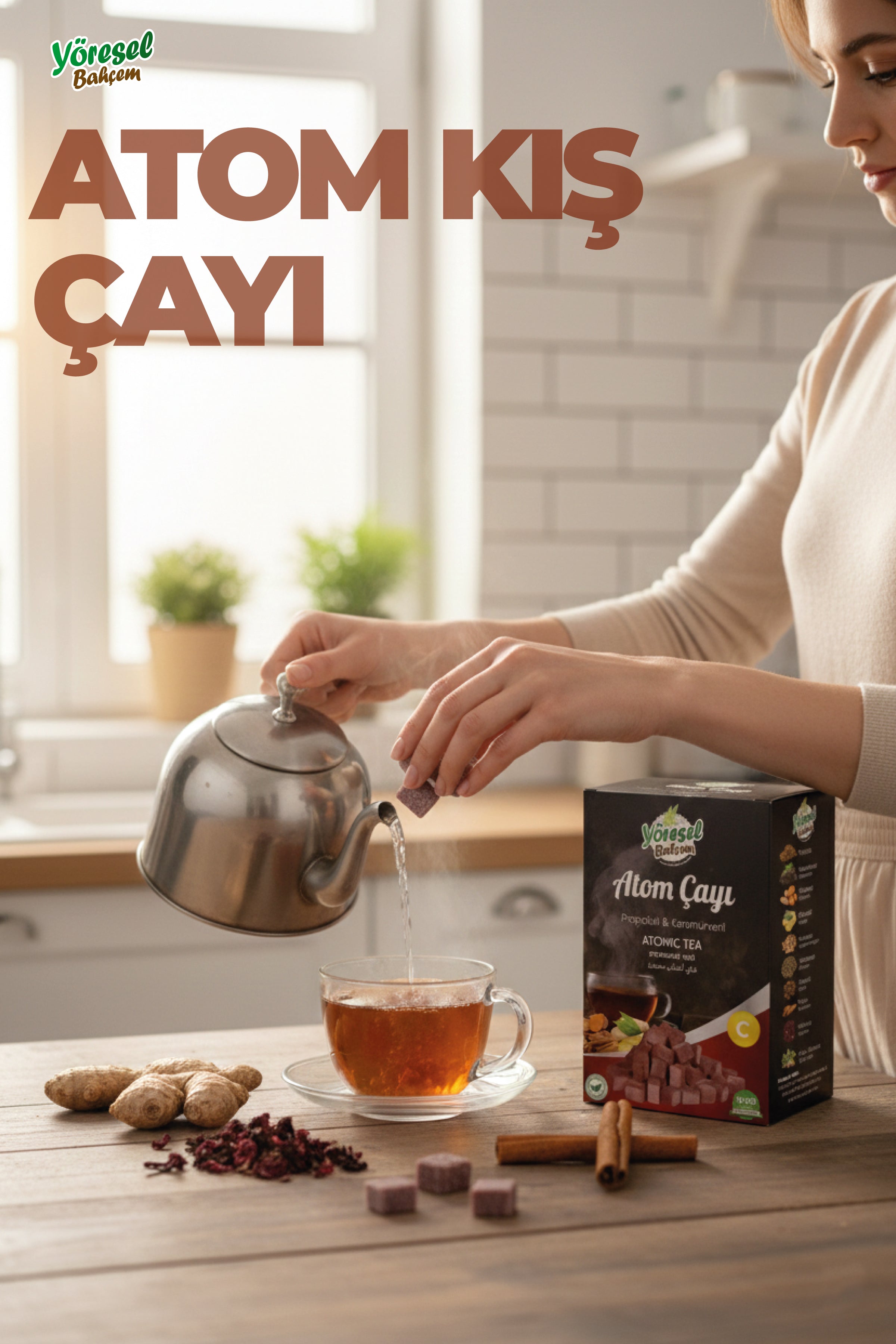 Atom Çayı 125g - Doğal & Bağışıklık ve Enerji Desteği - Yöresel Bahçem