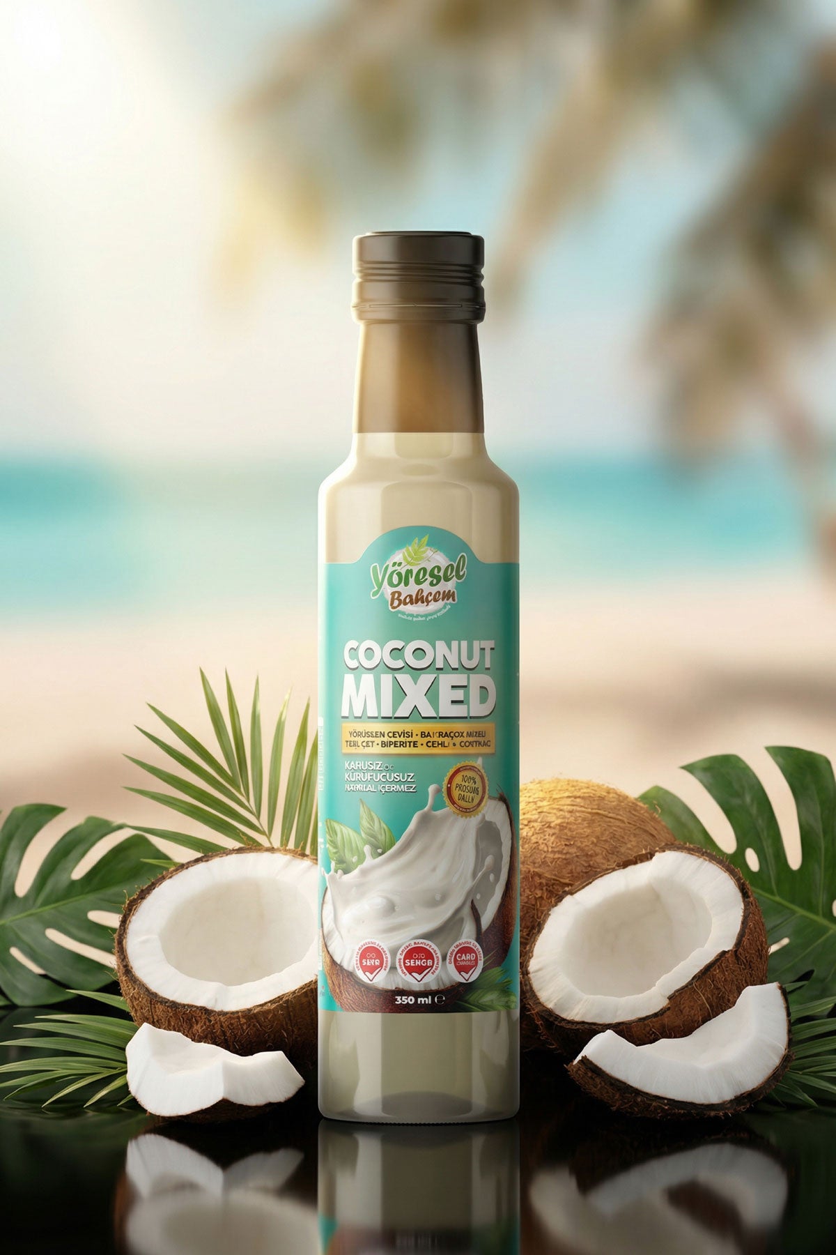 Yöresel Bahçem coconut mix 250 ml hindistan cevizi aromalı bitkisel karışım metabolizma destekleyici doğal içecek