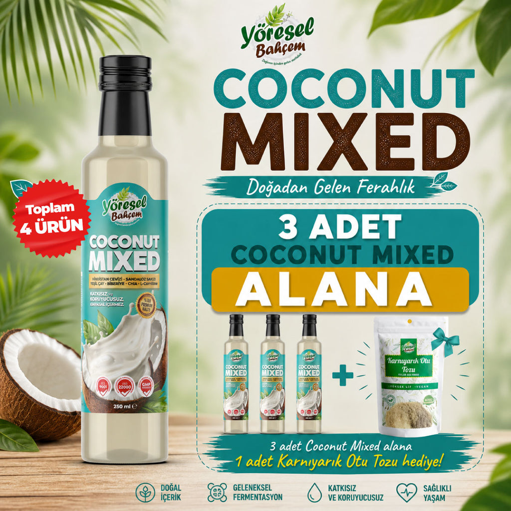 Yöresel Bahçem Coconut Mixed 250 ml | Karnıyarık Otu Tozu Hediye