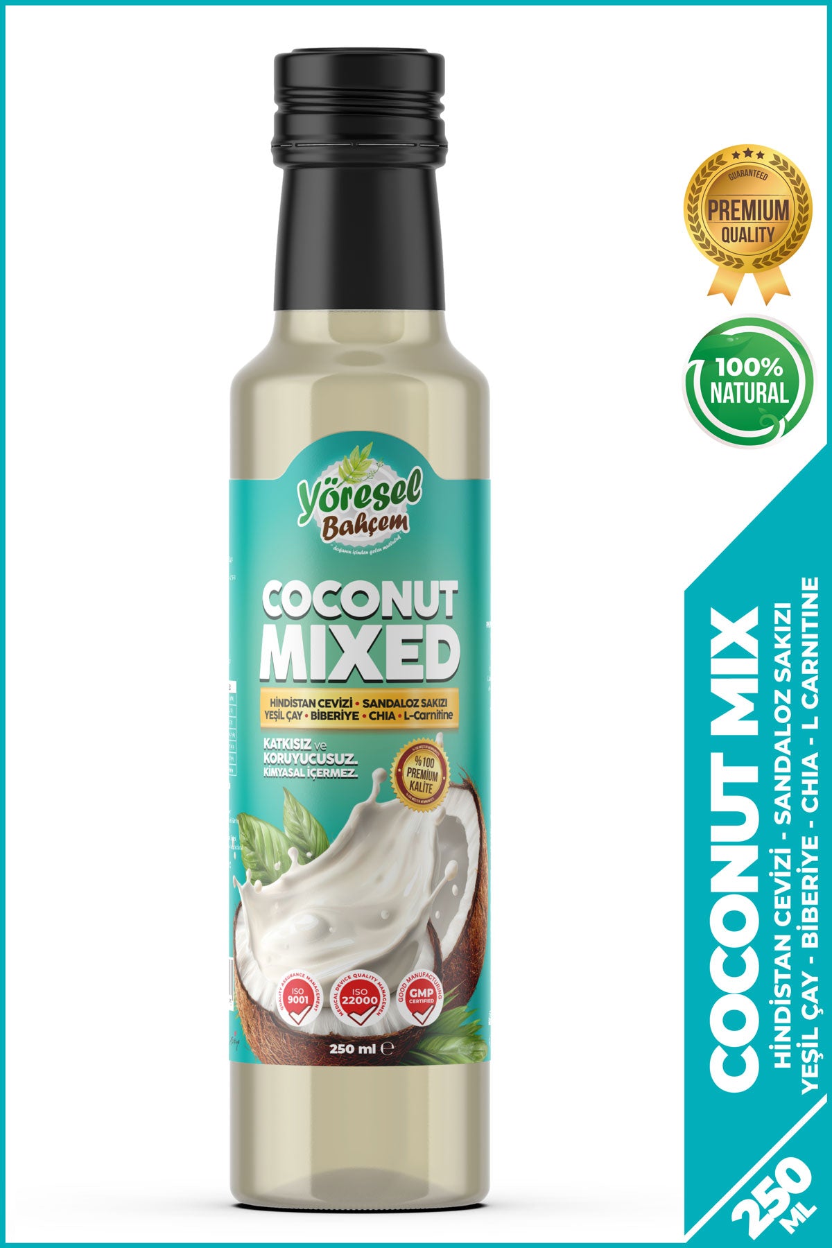 Coconut Mix İçecek - Doğal İçerikli Enerji ve Metabolizma Destekleyici - Yöresel Bahçem