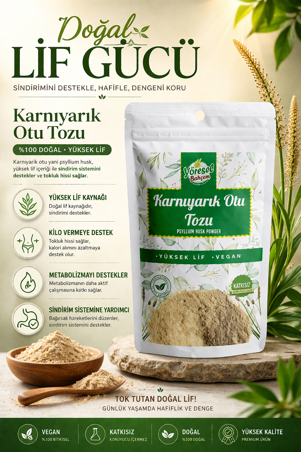 Yöresel Bahçem Coconut Mixed 250 ml | Karnıyarık Otu Tozu Hediye