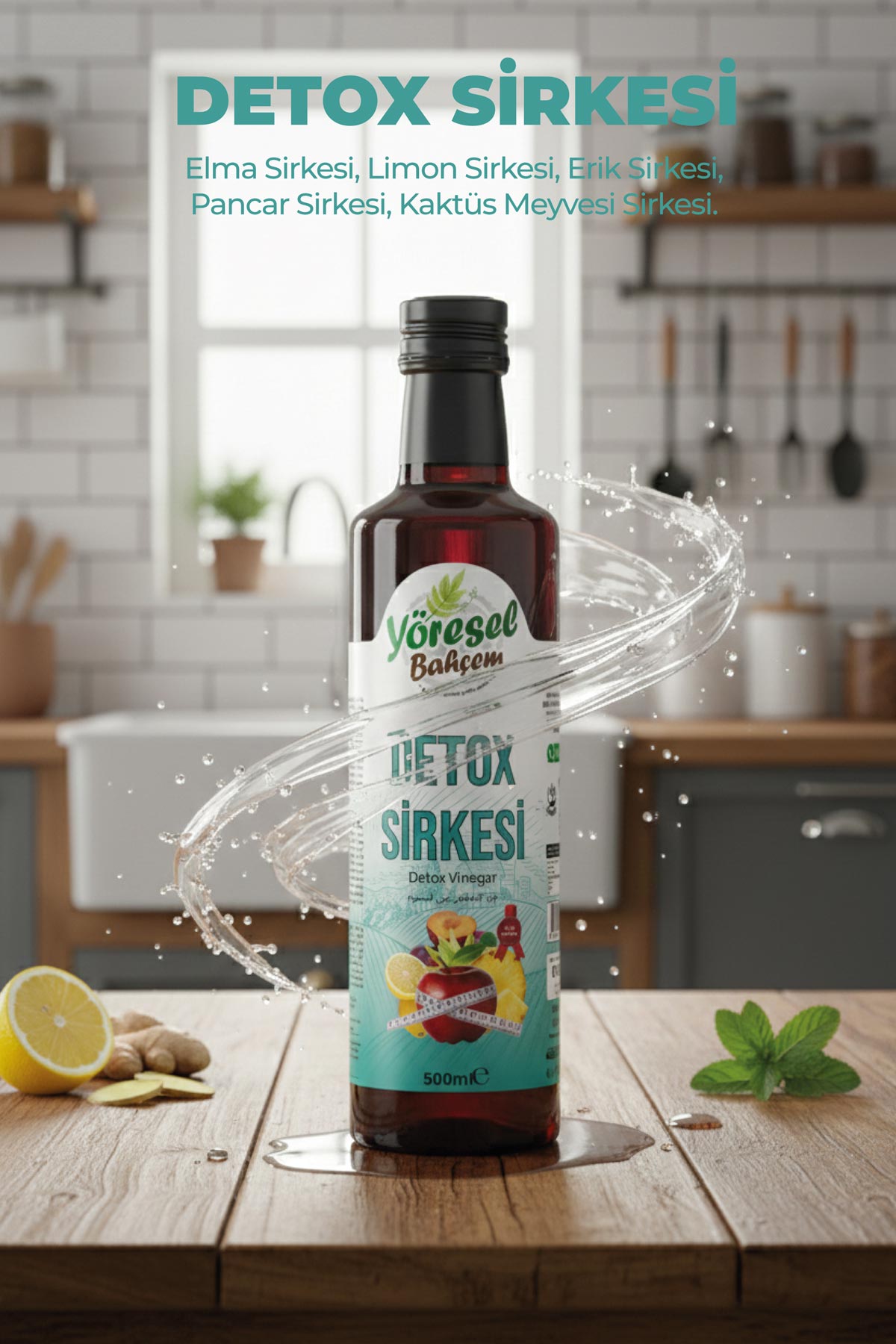 Detox Sirkesi Kolay Sindirim ve Metabolizma Dostu - Yöresel Bahçem