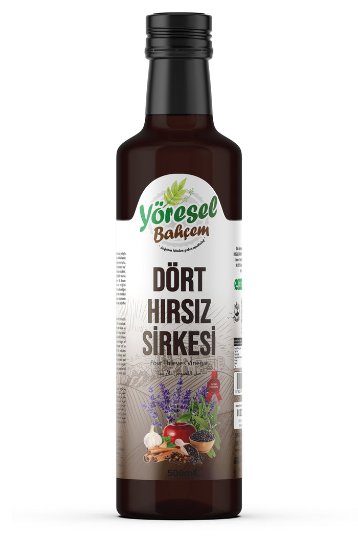 4 Dört Hırsız Sirkesi Doğal Fermantasyon 500 ml