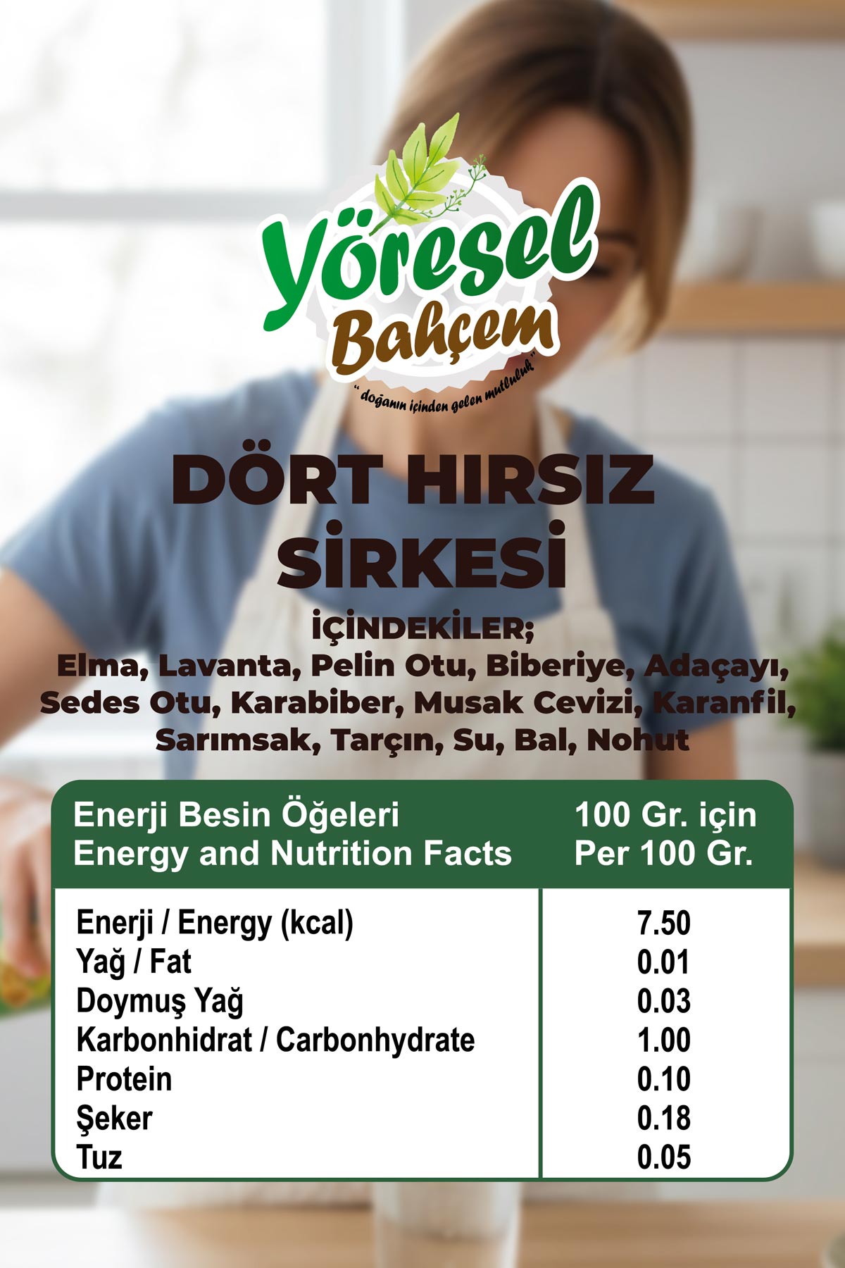 Dört Hırsız Sirkesi - Doğal & Bağışıklık Destekleyici - Yöresel Bahçem