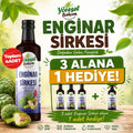 Yöresel Bahçem Enginar Sirkesi 500 ml – Doğal Fermente, Katkısız | 3 Alana 1 Hediye
