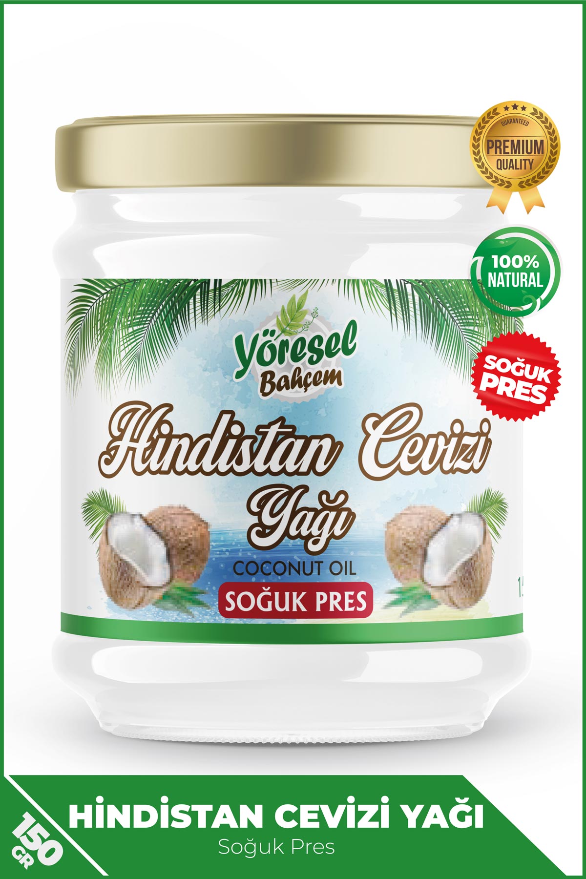 Hindistan Cevizi Yağı Soğuk Pres - Doğal & Katkısız - Yöresel Bahçem