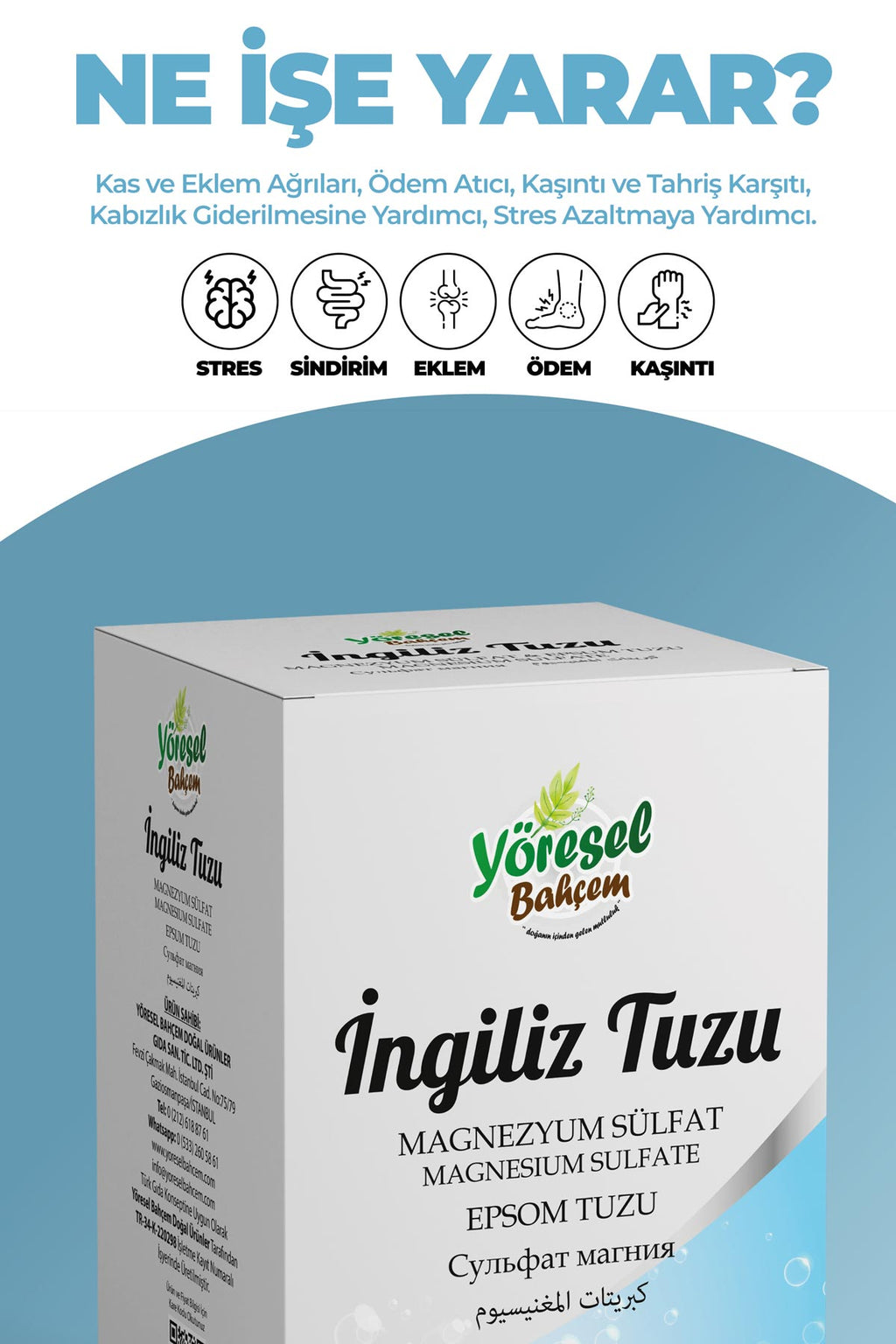 İngiliz Tuzu Magnezyum Sülfat 200gr