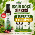 Yöresel Bahçem Işkın Kökü Sirkesi 500 ml – Doğal Fermente, Katkısız | 3 Alana 1 Hediye