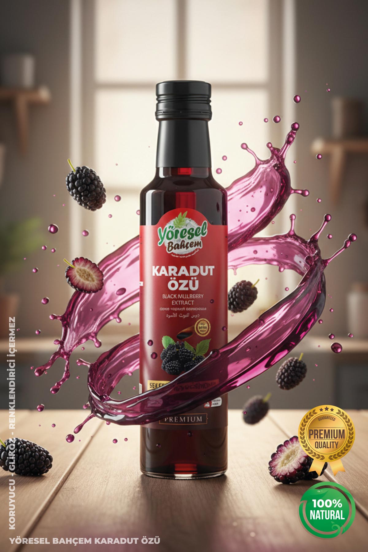 Karadut Özü 350ml - Doğal & Bağışıklık ve Enerji Desteği - Yöresel Bahçem