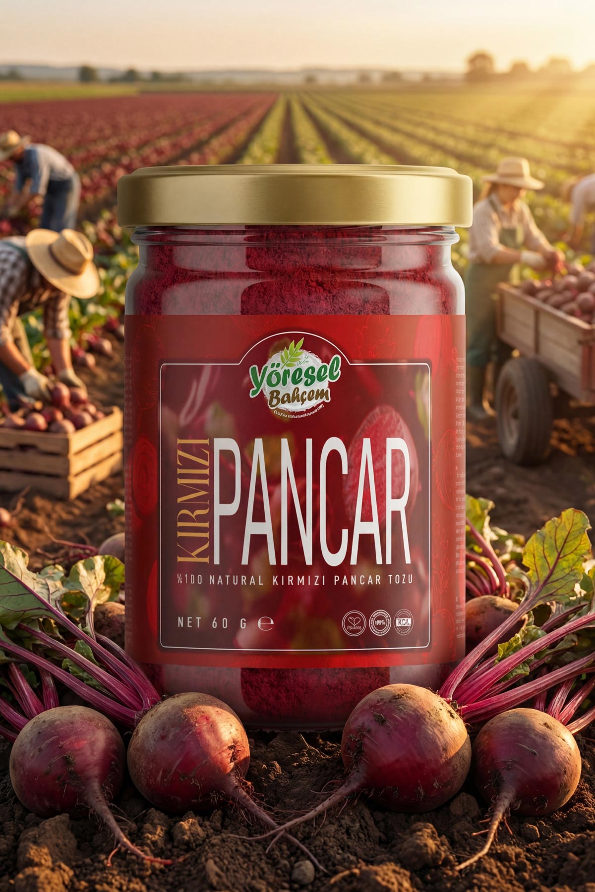 Kırmızı Pancar Tozu - Doğal & Enerji ve Sağlık Desteği - Yöresel Bahçem