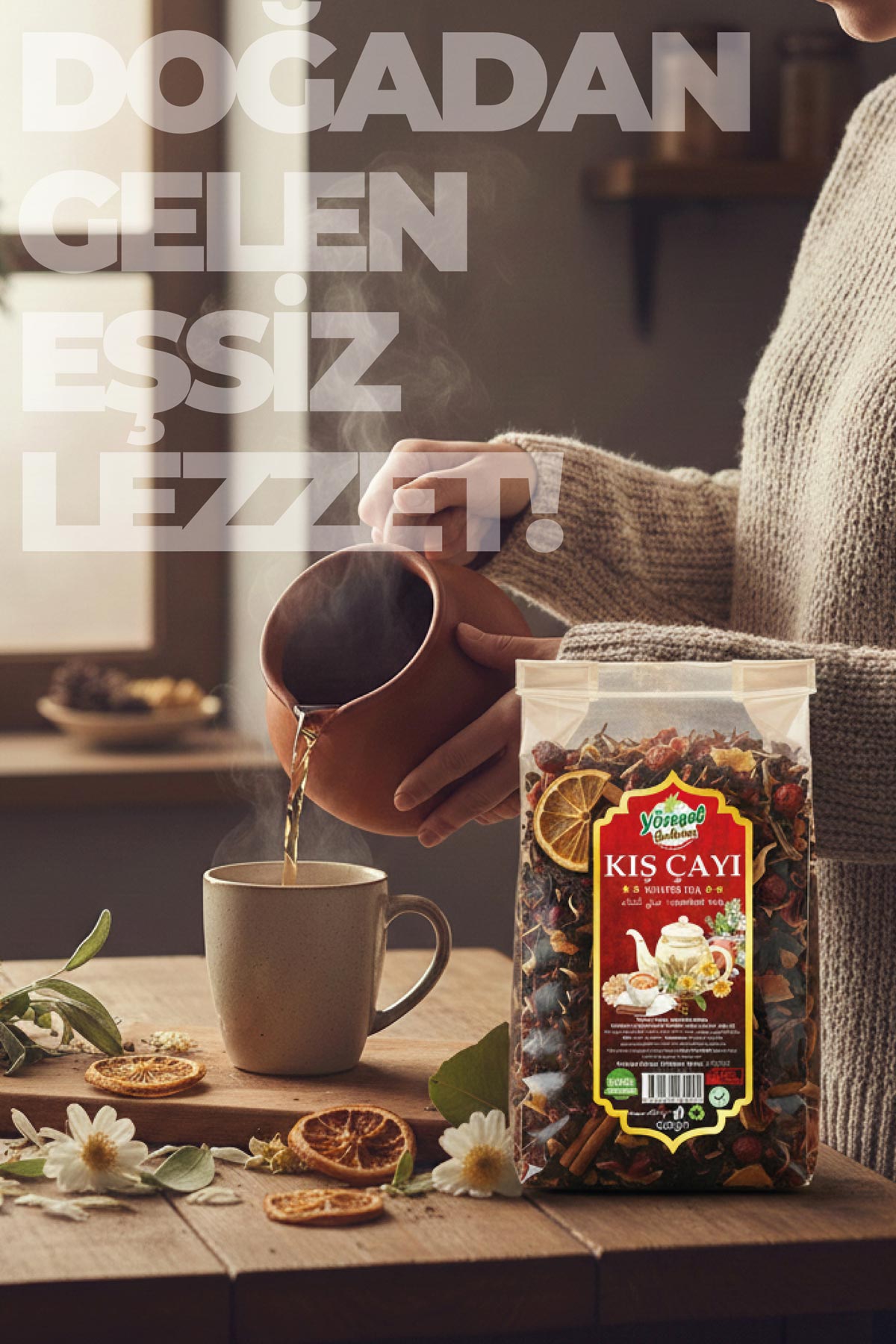 Kış Çayı 200g - Doğal & Bağışıklık ve Enerji Desteği - Yöresel Bahçem