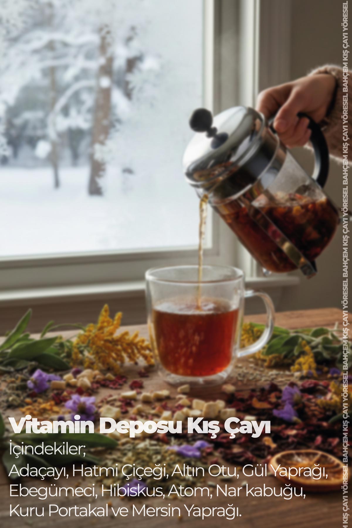 Kış Çayı 200g - Doğal & Bağışıklık ve Enerji Desteği - Yöresel Bahçem