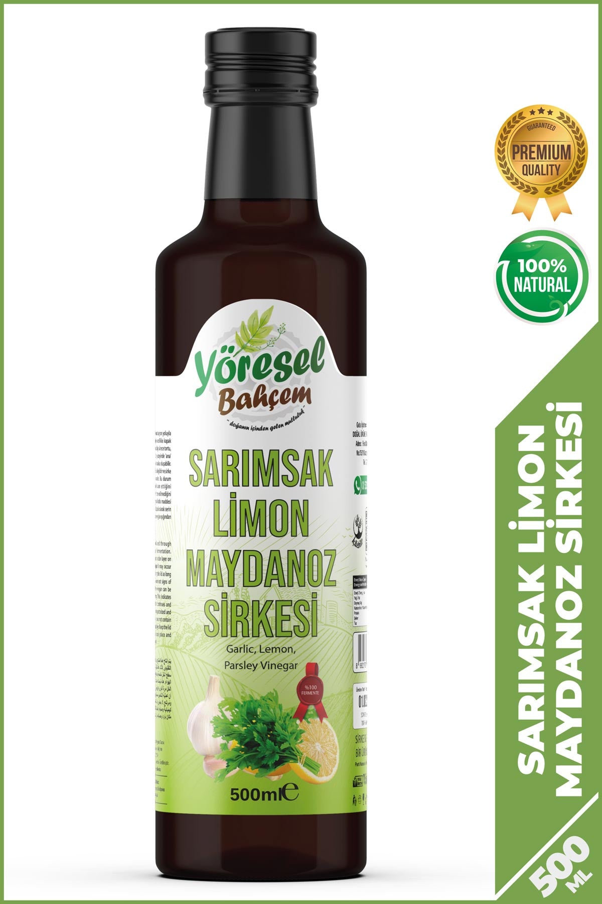 Sarımsak Limon Maydanoz Sirkesi - Doğal & Bağışıklık Destekleyici - Yöresel Bahçem