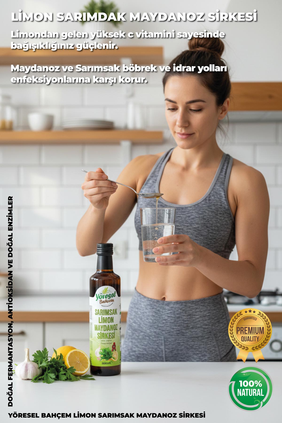 Sarımsak Limon Maydanoz Sirkesi - Doğal & Bağışıklık Destekleyici - Yöresel Bahçem