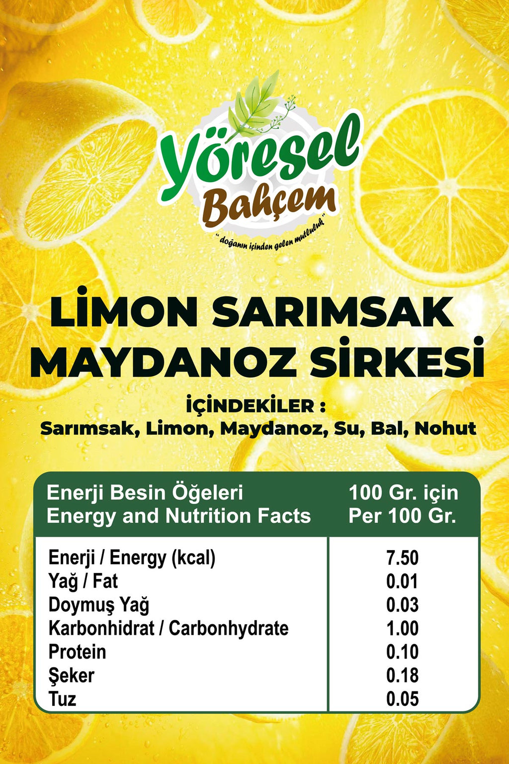 Sarımsak Limon Maydanoz Sirkesi - Doğal & Bağışıklık Destekleyici - Yöresel Bahçem