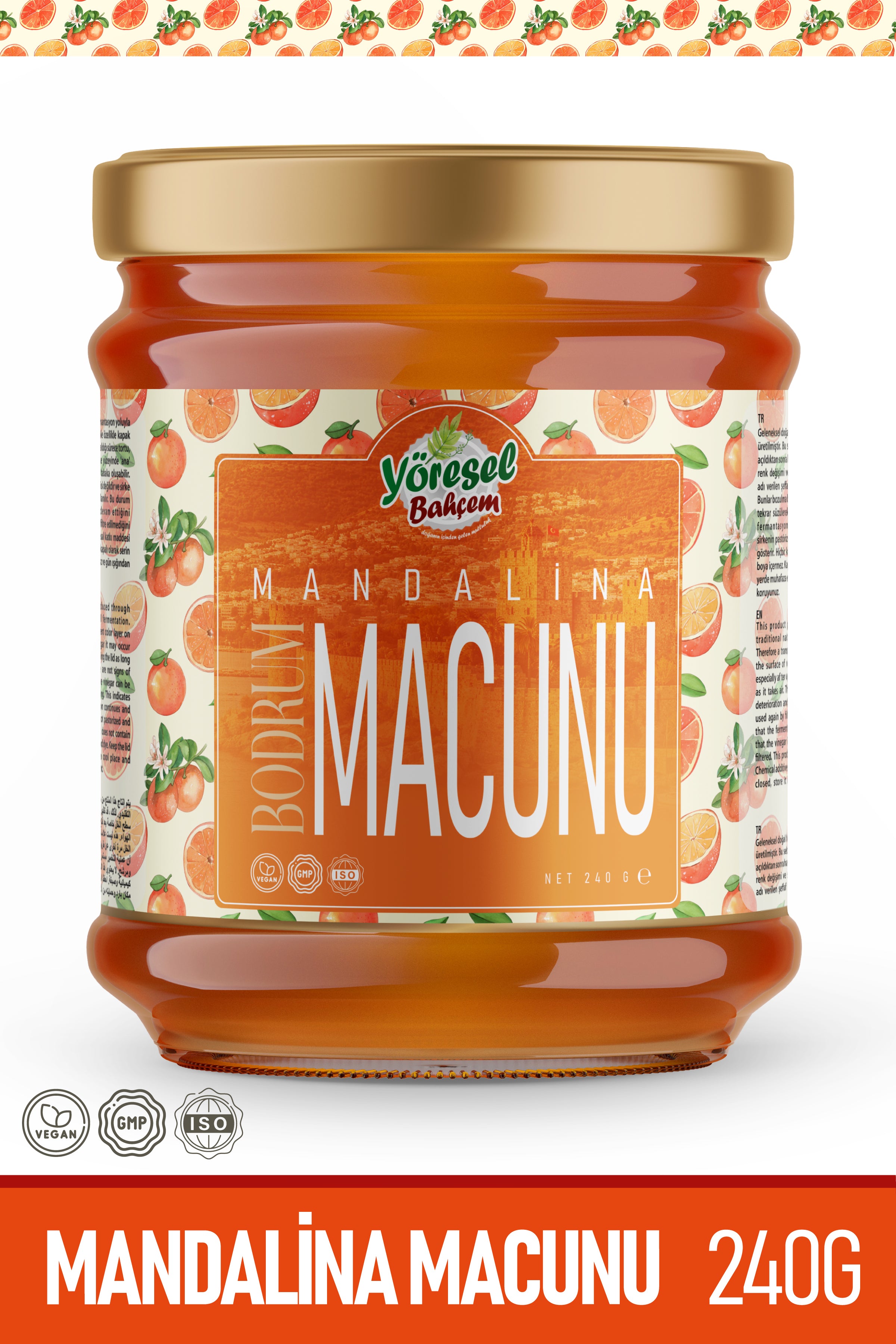 Bodrum Mandalina Macunu 240g - Doğal ve Organik - Yöresel Bahçem
