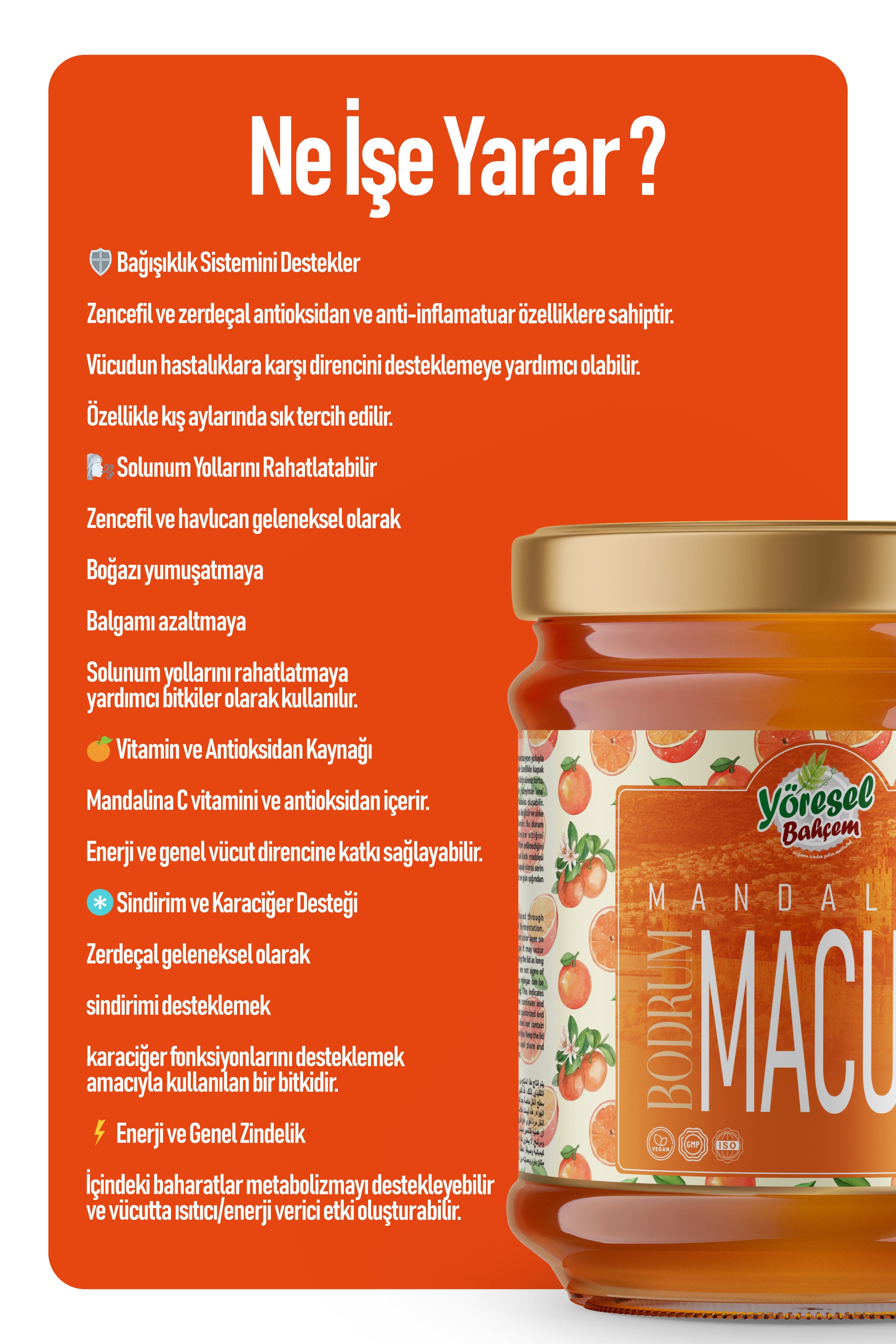 Bodrum Mandalina Macunu 240g - Doğal ve Organik - Yöresel Bahçem