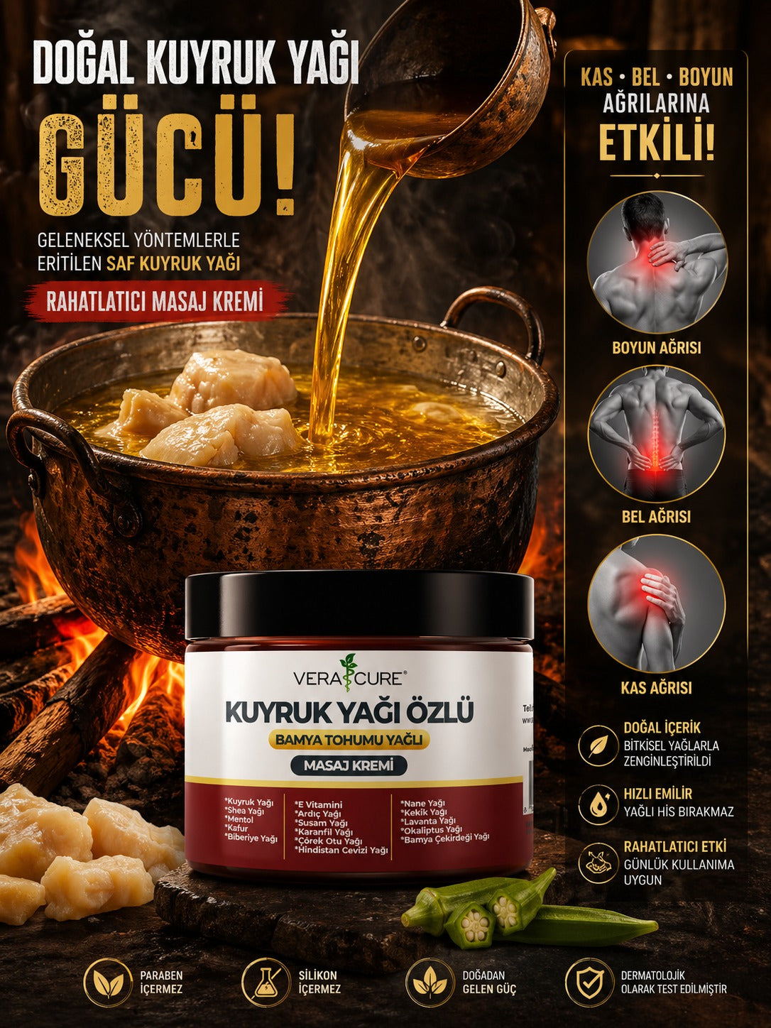Kuyruk Yağı Kremi 100ml - Doğal & Masaj ve Cilt Bakımı - Yöresel Bahçem