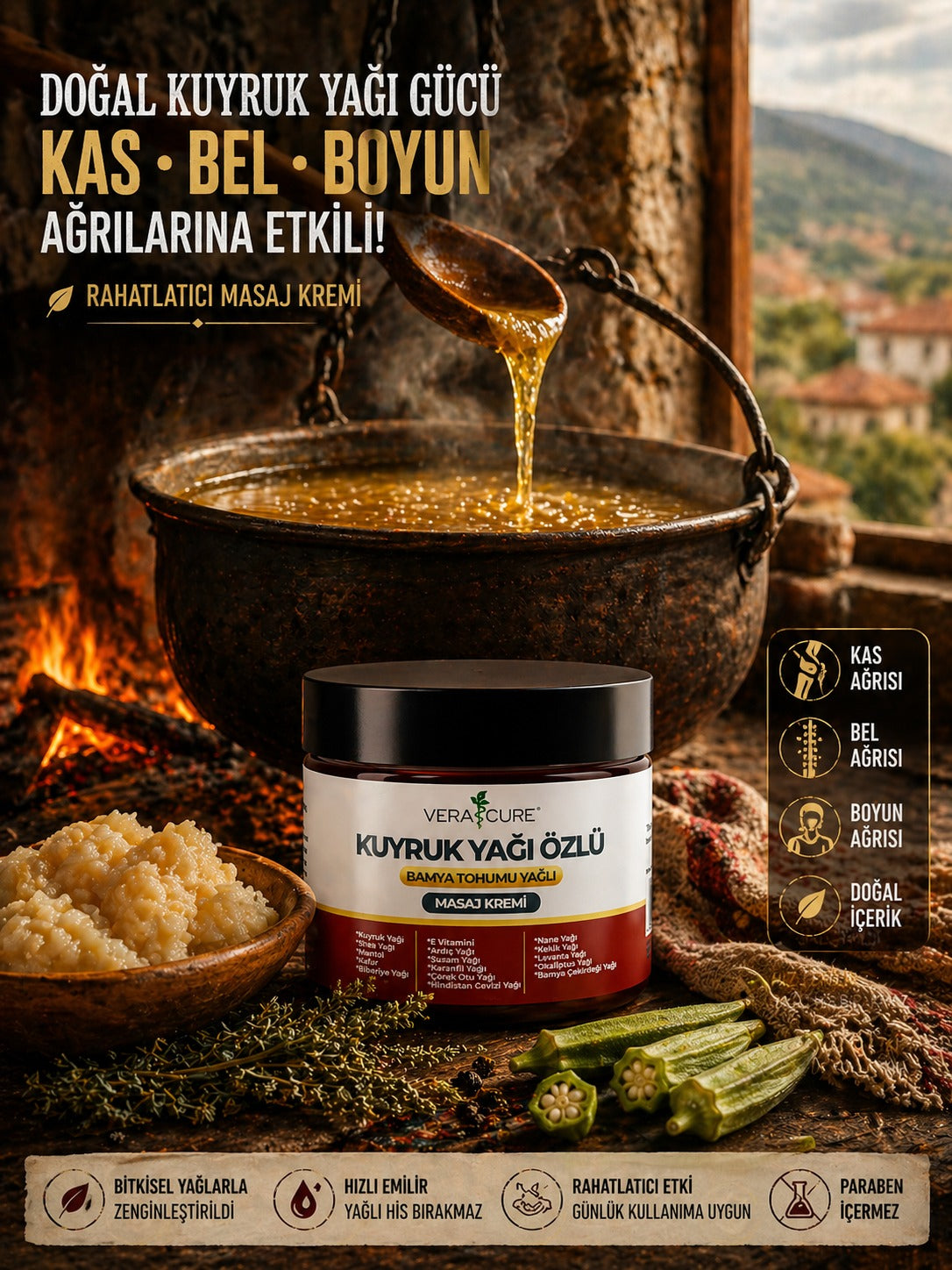 Kuyruk Yağı Kremi 100ml - Doğal & Masaj ve Cilt Bakımı - Yöresel Bahçem