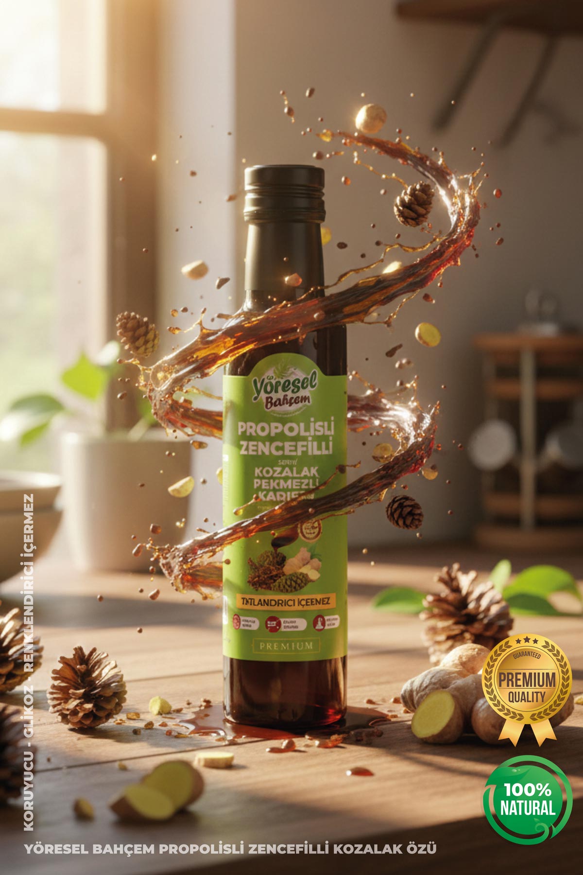 Propolis & Zencefilli Kozalak Özü 350ml - Yöresel Bahçem