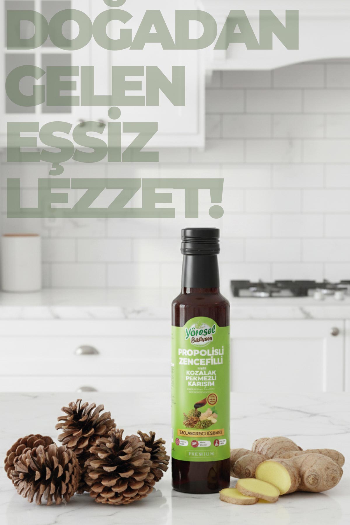 Propolis & Zencefilli Kozalak Özü 350ml - Yöresel Bahçem