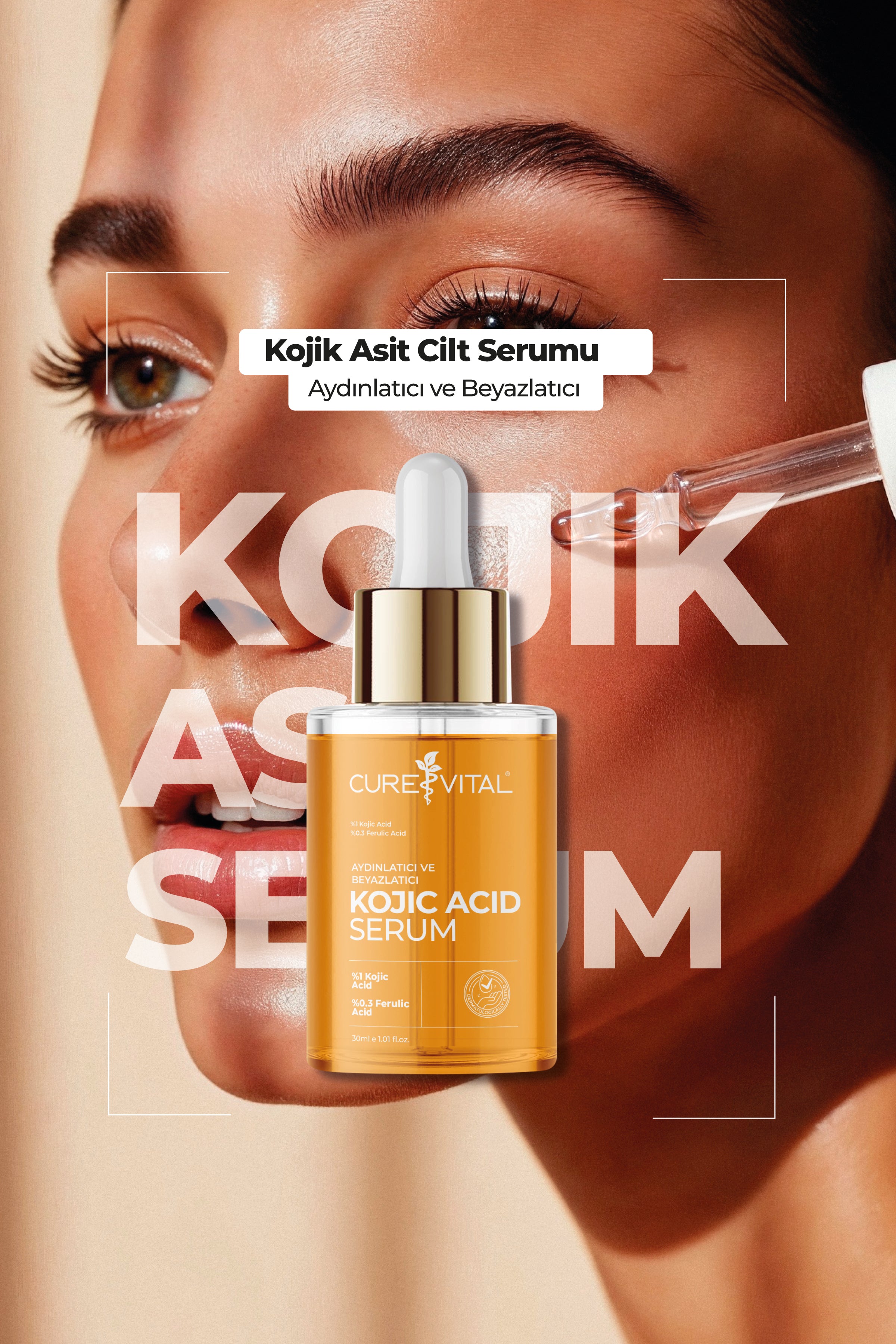 Curevital Kojic Acid Skincare Set – Leke Karşıtı 4’lü Aydınlatıcı Cilt Bakım Seti
