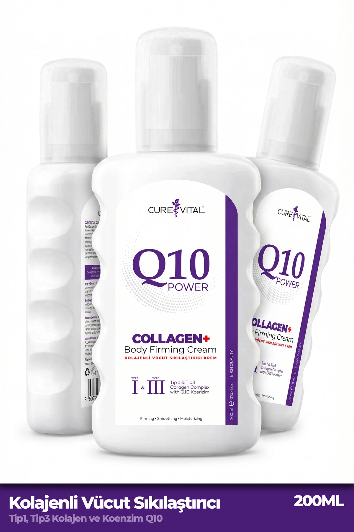 Curevital Q10 Power Collagen+ Body Firming Cream 200 ml – Kolajenli Vücut Sıkılaştırıcı Krem