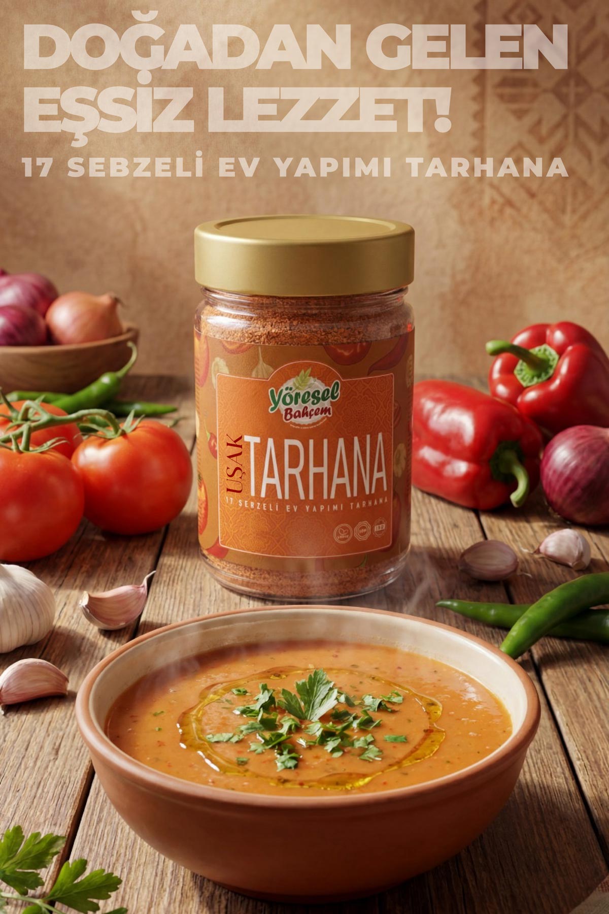 Uşak Tarhanası 210g - Ev Yapımı & Doğal Lezzet - Yöresel Bahçem