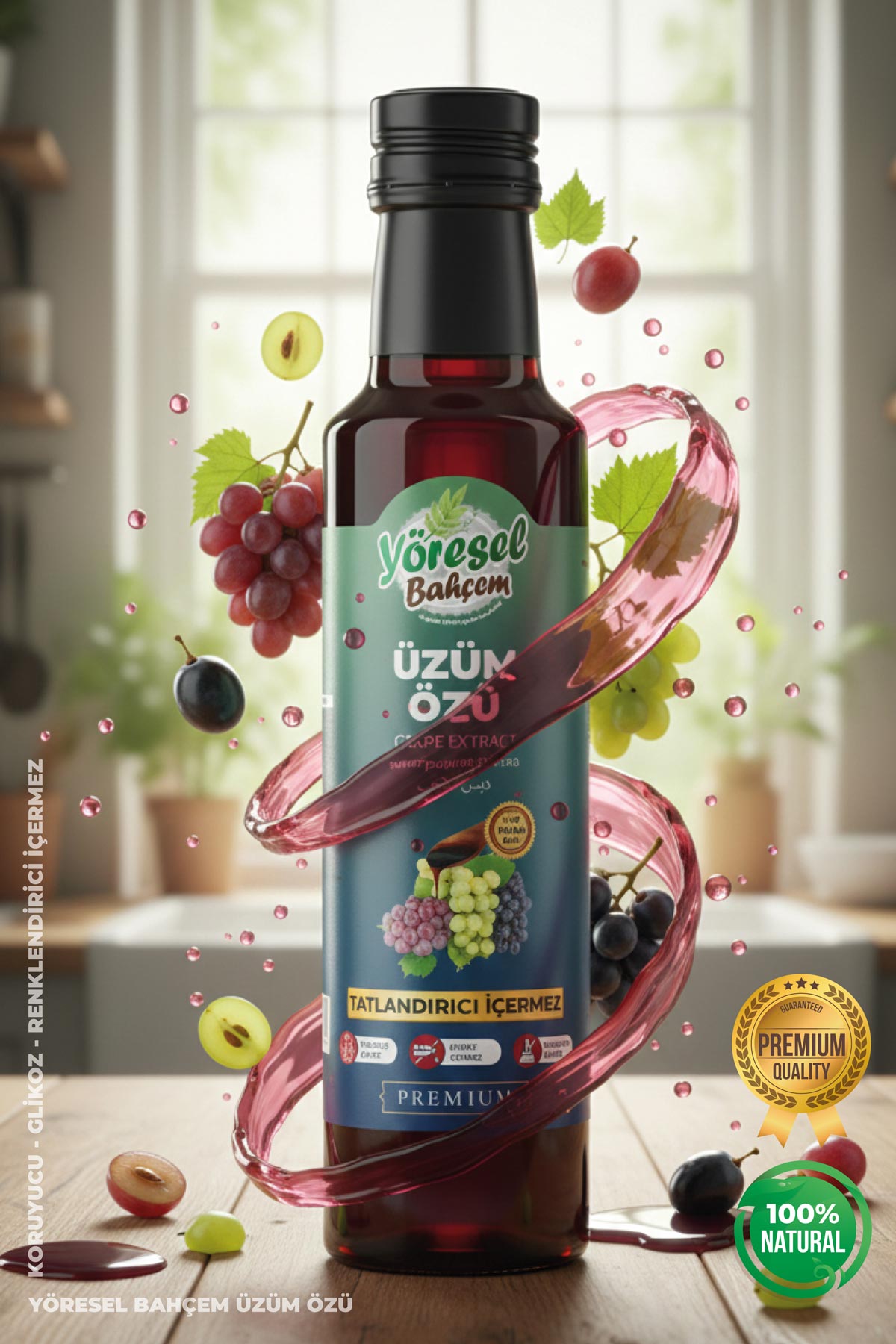 Üzüm Özü 350ml - Doğal Enerji Kaynağı - Yöresel Bahçem