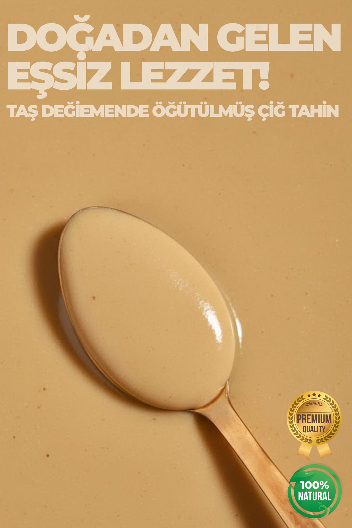Çiğ Bozkır Tahini 350g - Değirmende Öğütülmüş - Yöresel Bahçem