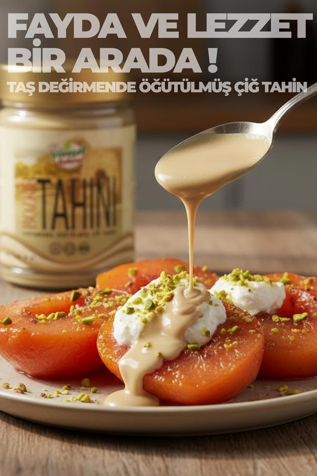 Çiğ Bozkır Tahini 350g - Değirmende Öğütülmüş - Yöresel Bahçem