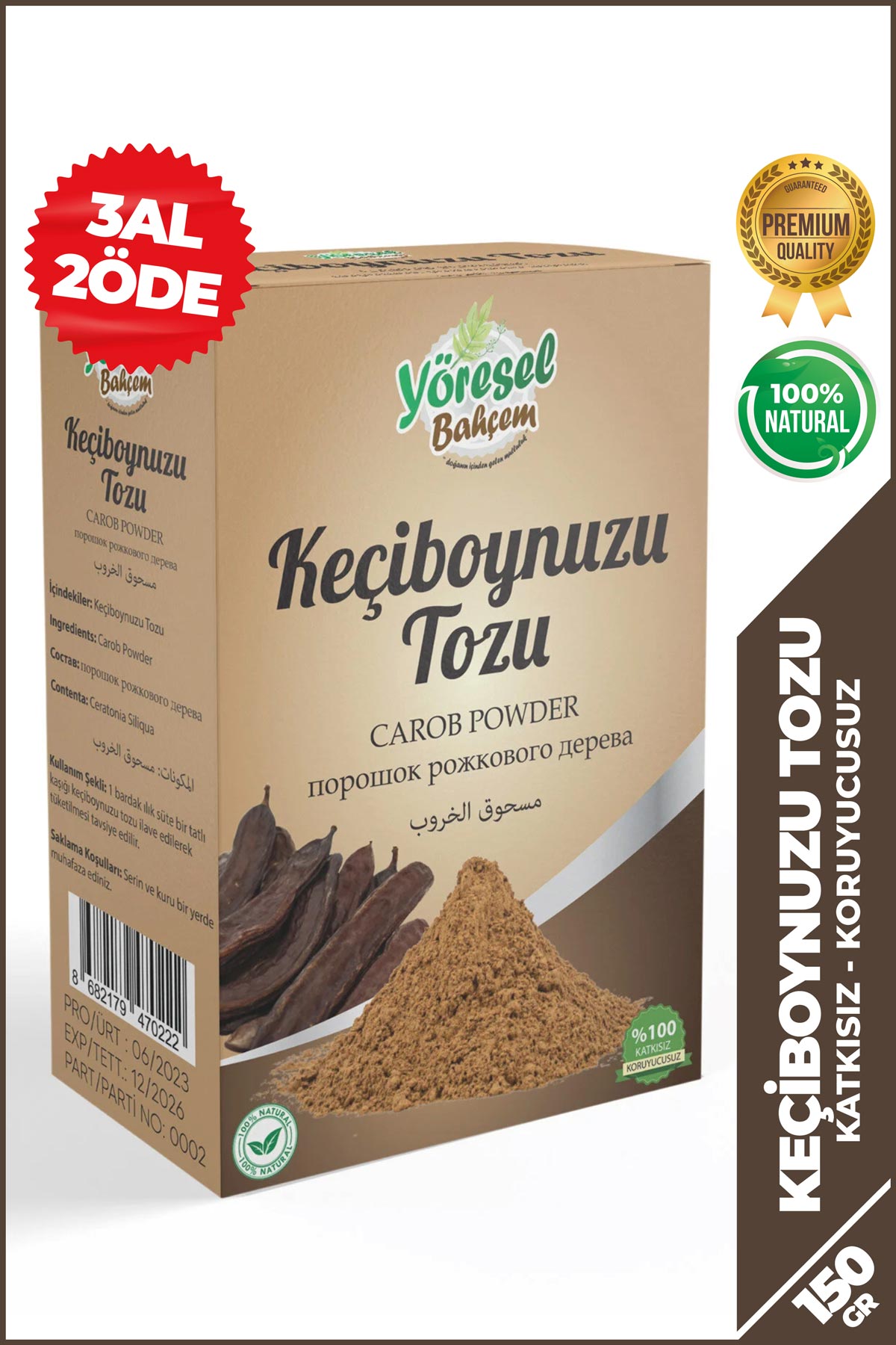 Keçiboynuzu Harnup Tozu 150G