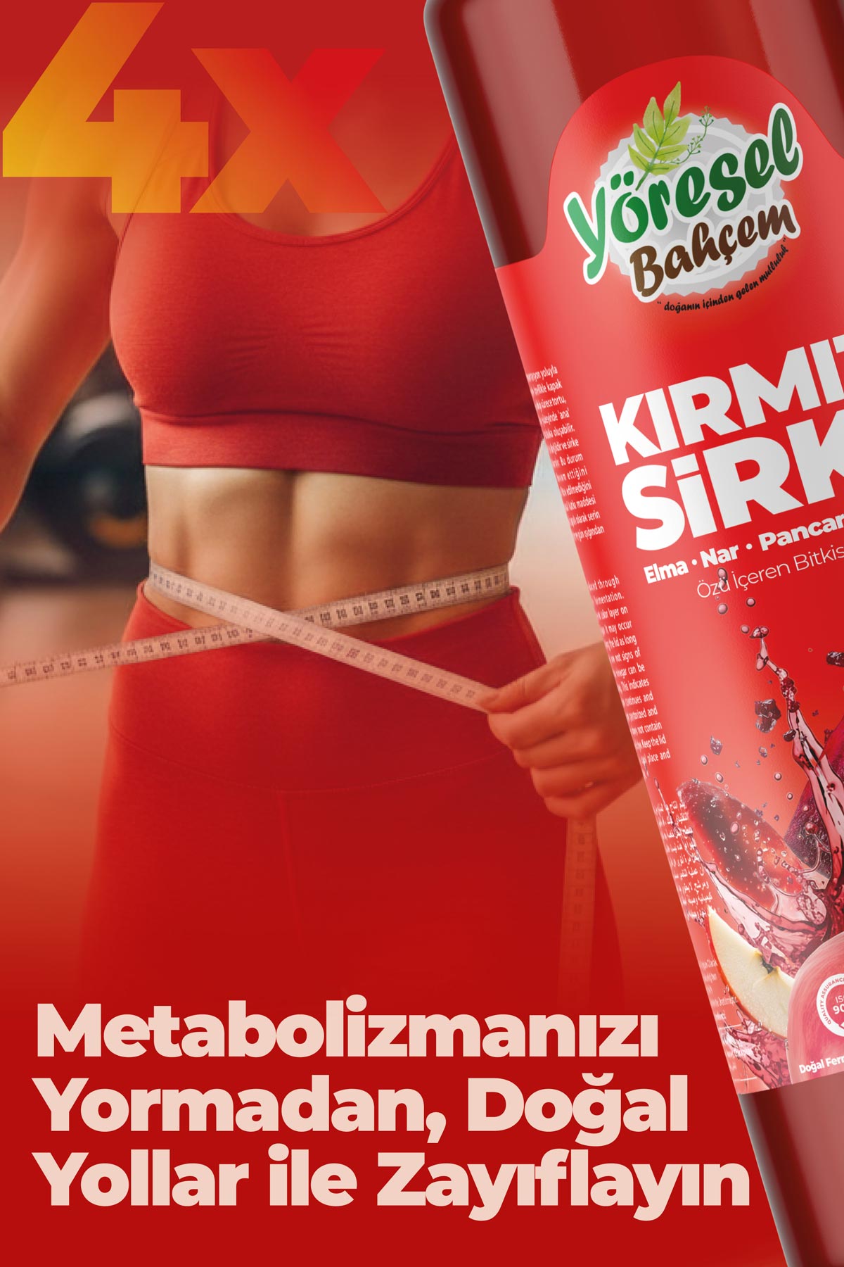 Kırmızı Sirke 100% Doğal Fermantasyon - Sağlıklı ve Katkısız - Yöresel Bahçem