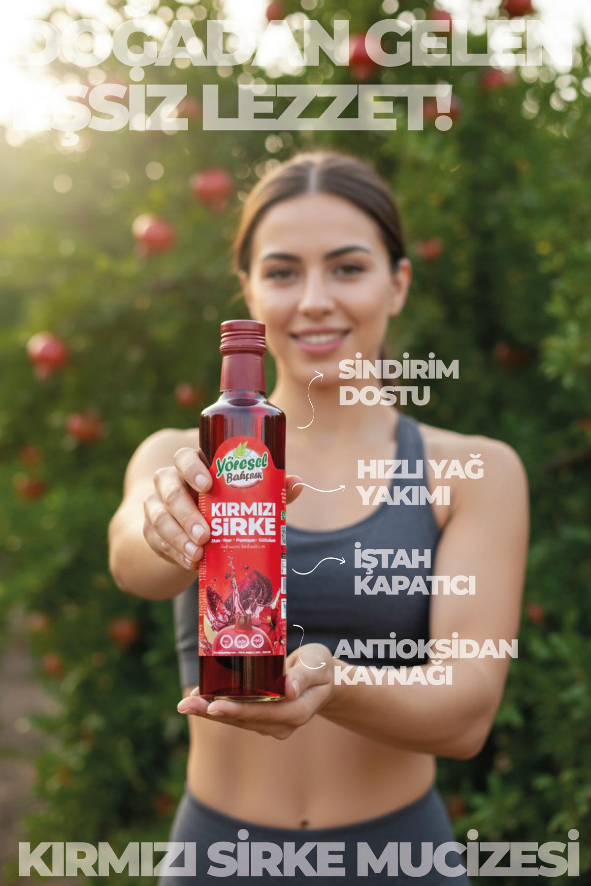Kırmızı Sirke 100% Doğal Fermantasyon - Sağlıklı ve Katkısız - Yöresel Bahçem