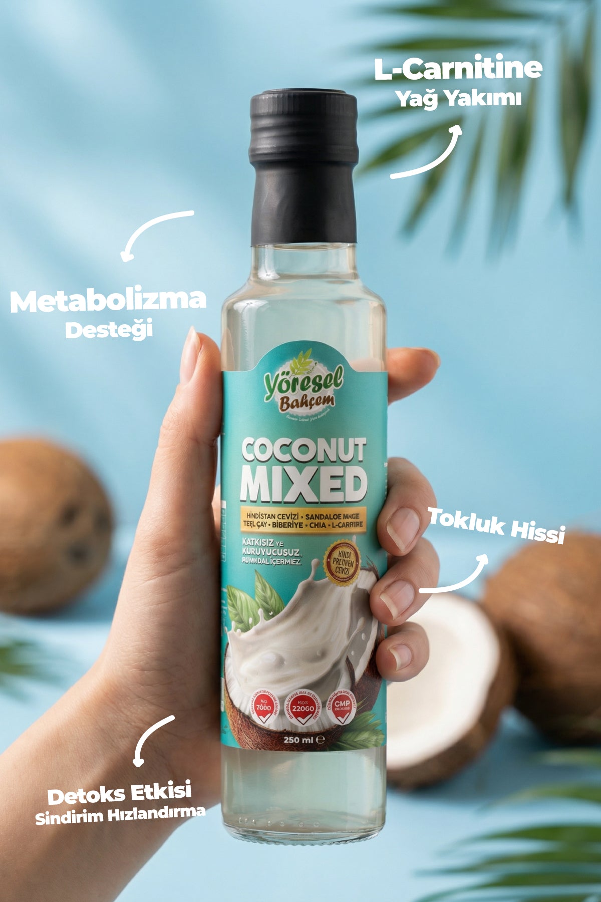 Yöresel Bahçem Coconut Mix İçecek | Doğal İçerikli Enerji ve