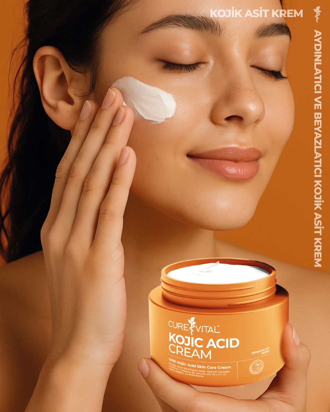 Curevital Kojic Acid Cream 50 ml – Kojik Asit İçeren Aydınlatıcı ve Beyazlatıcı Cilt Bakım Kremi